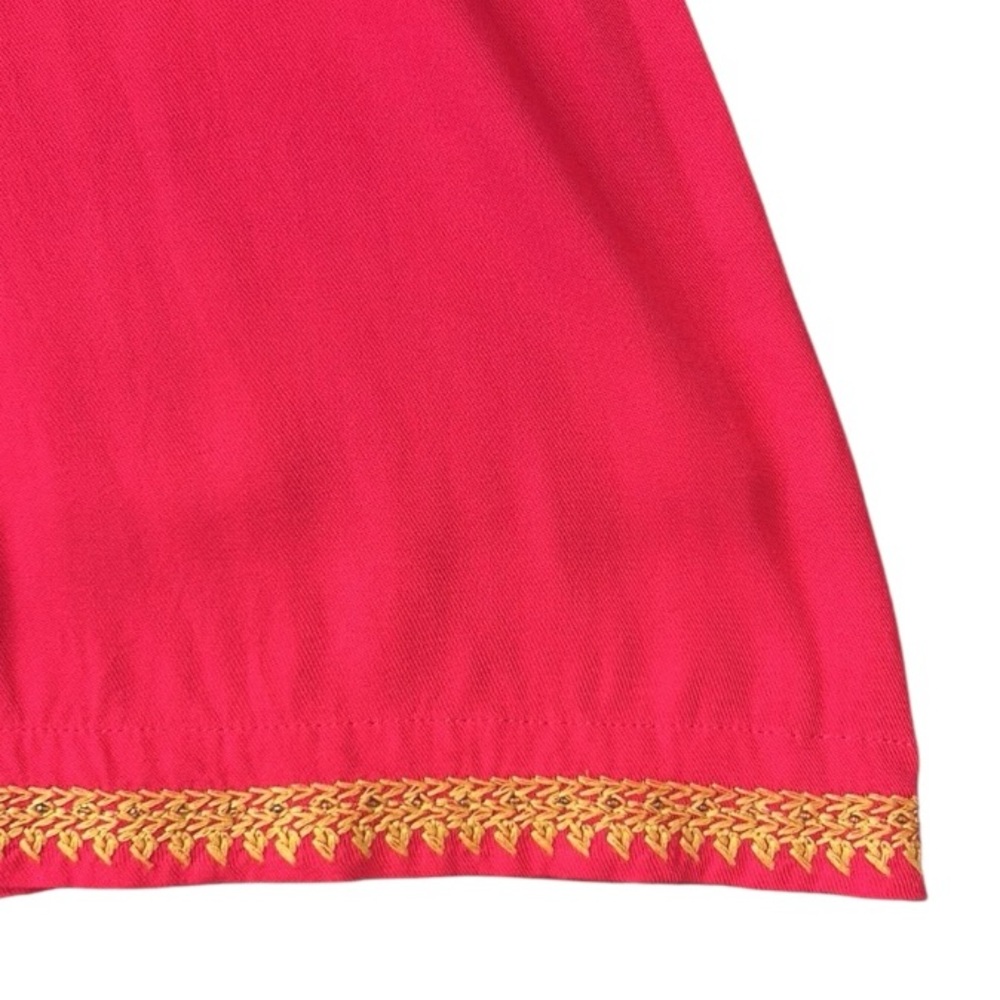 Ivy Jane Embroidered Split Sleeve Boho Short Dress Pink Size Medium - Picture 7 of 10